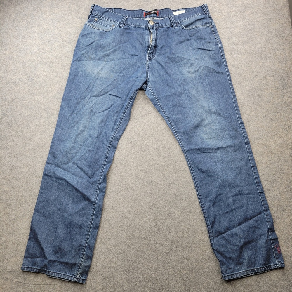 Guess Jeans Mens 40 Los Angeles Del Mar Fit Slim Straight Medium Wash Blue